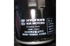 Фильтр масляный для HYUNDAI ix55 3.8 V6 4WD 2007-, код двигателя G6DA, V см3 3778, кВт 191, л.с. 260, бензин, Hyundai-KIA 2630035531